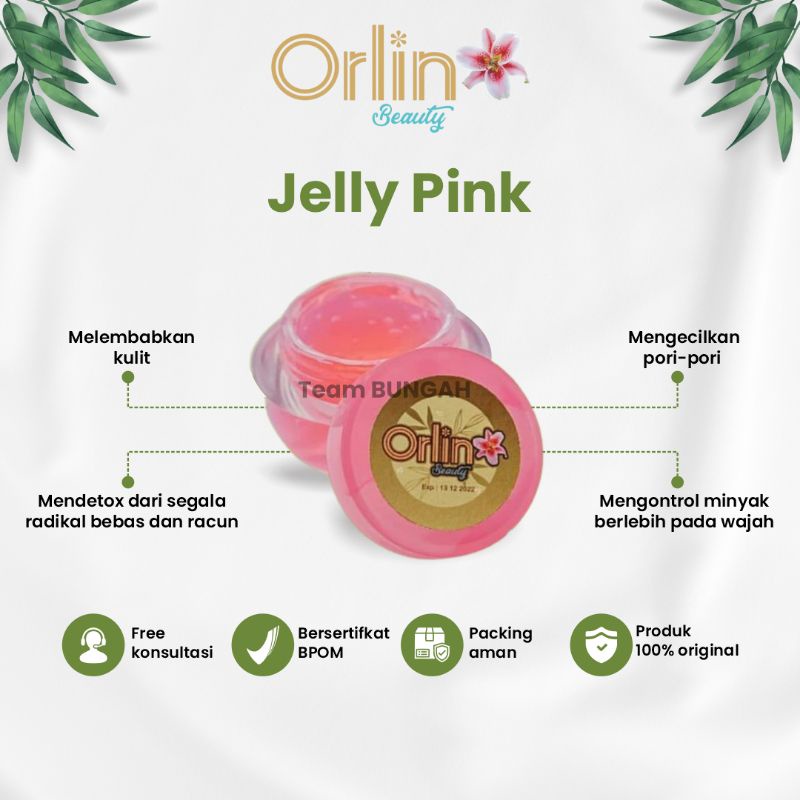 Jual Orlin Beauty Jelly Pink Vitamin Wajah Sleeping Mask Mencerahkan