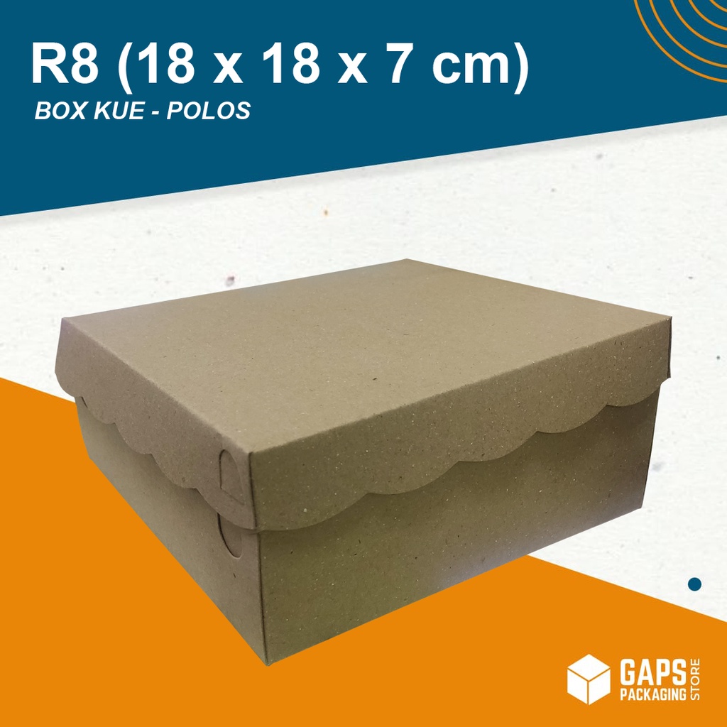 Jual Box Catering Nasi / Dus Kue / Dus Kotak Makanan R8 Kraft Tebal 310 ...