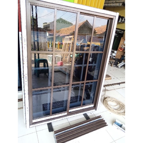 Jual Jendela Sliding Aluminium Ornamen 130x100 Shopee Indonesia 0868