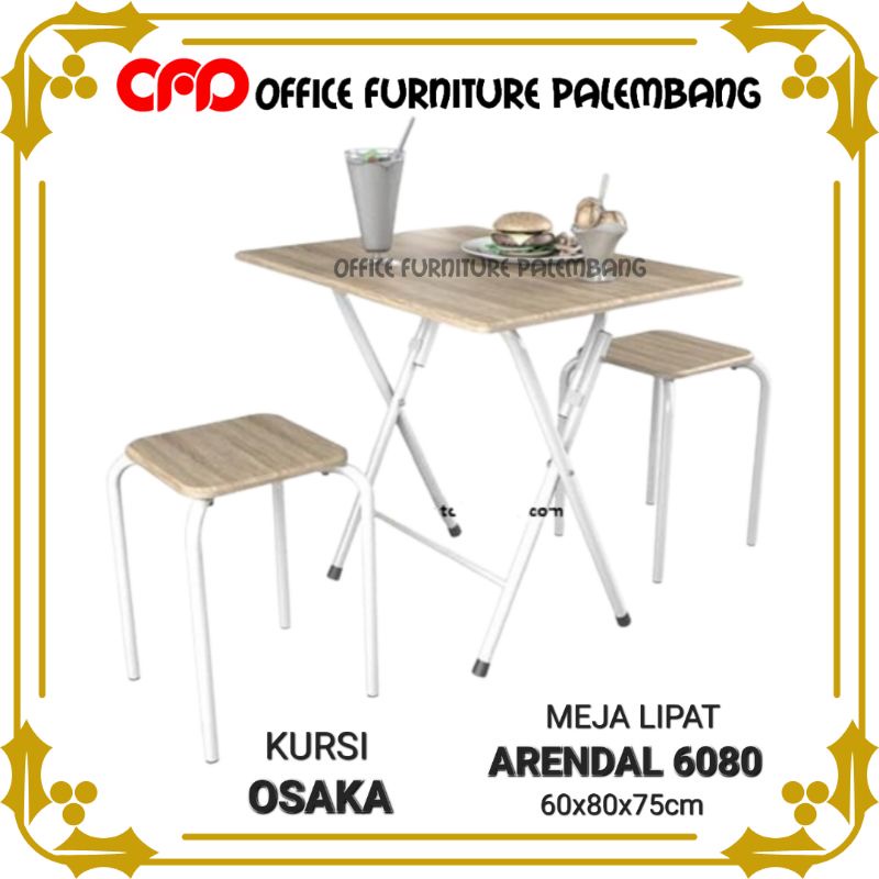 Jual Paket 1 Meja+2 Kursi Makan Orbitrend ARENDAL 6080 Kursi Osaka Meja ...