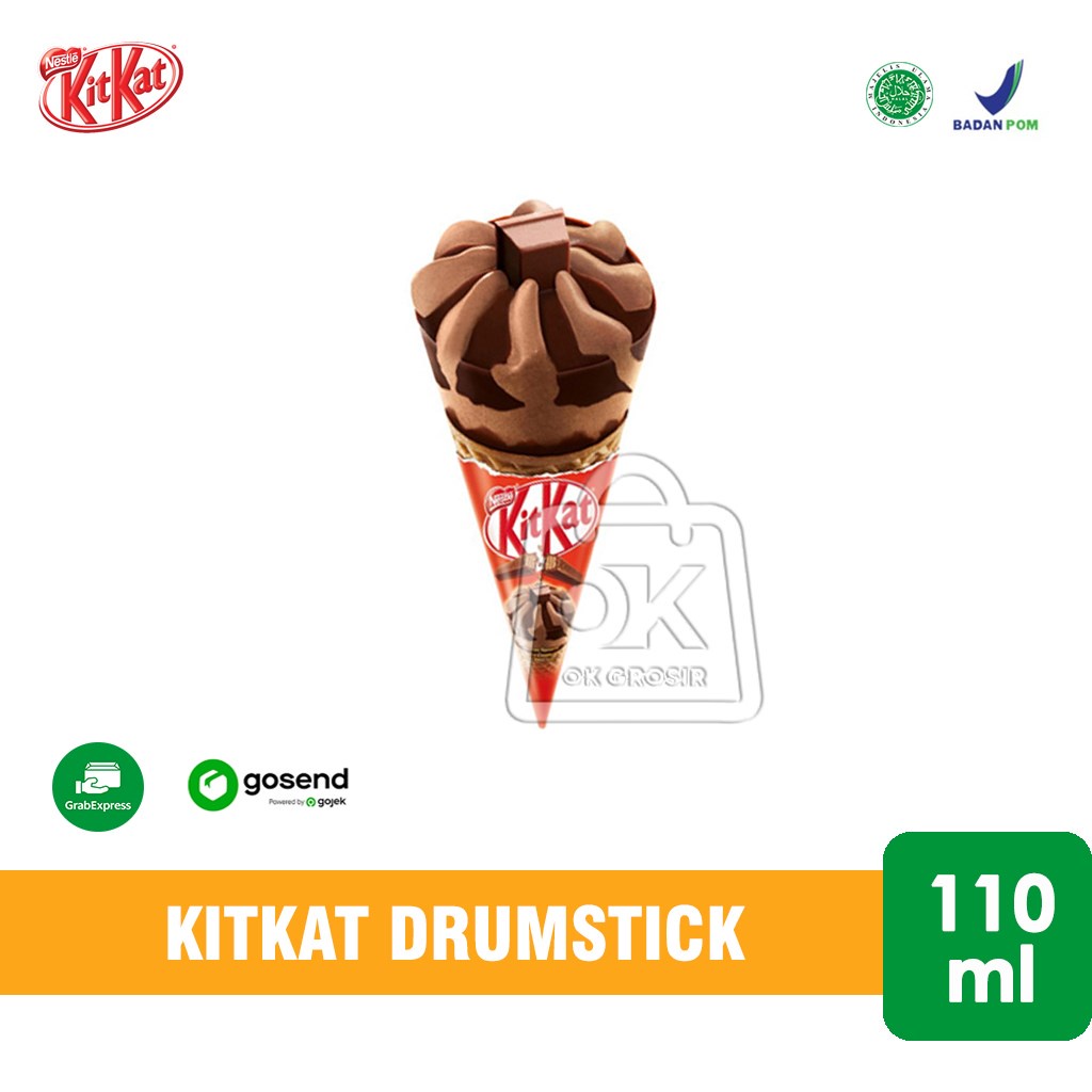 Jual Ice Cream Kit Kat Drumstick / Es Krim Cone 110 ml (KHUSUS INSTANT