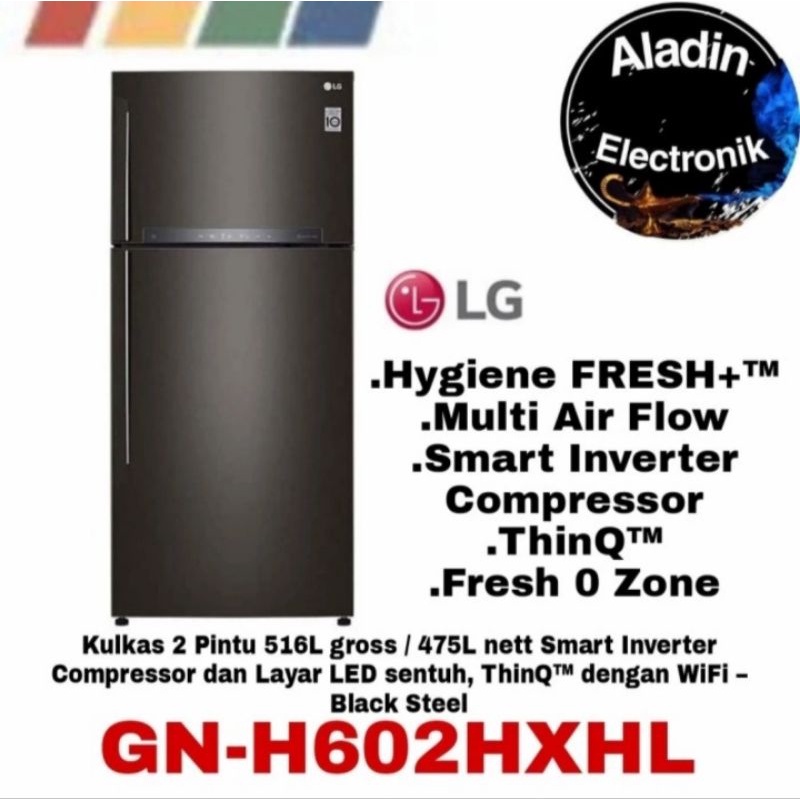 Jual Lg Gn H602hxhl Kulkas 2 Pintu 516l Inverter Linear Compressor