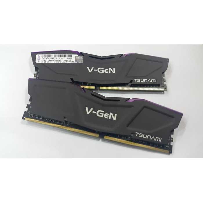 Jual RAM DDR4 V-GeN TSUNAMI 8GB 2666MHz CL16 (2X4GB) - RAM GAMING OC ...