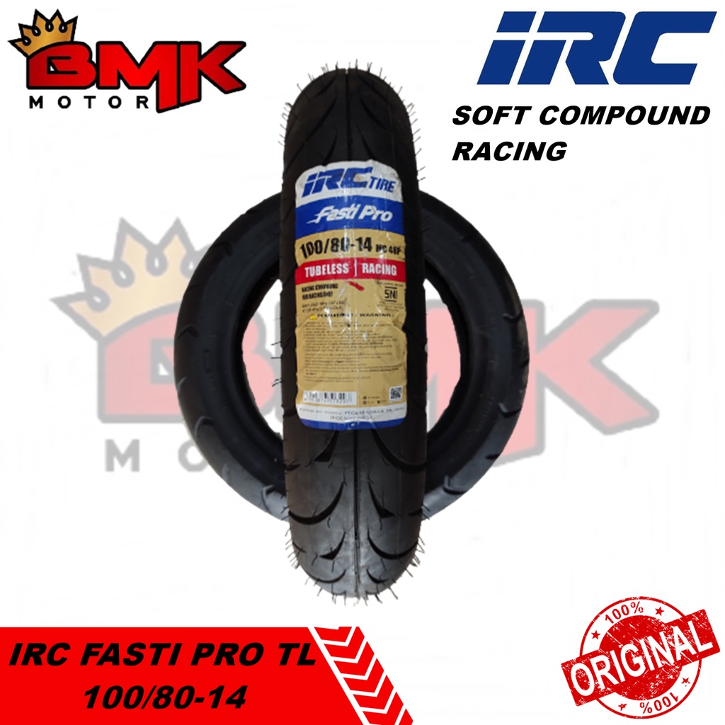 Jual BAN MOTOR IRC FASTI PRO 100/8014 TUBELESS Shopee Indonesia