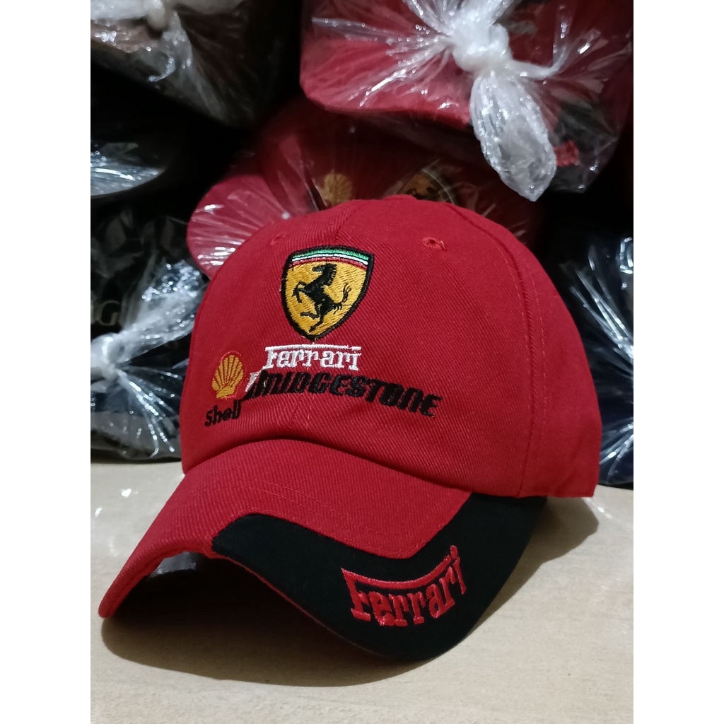 Jual COD topi baseball bordir ferrari pria wanita topi raffel tebal ...