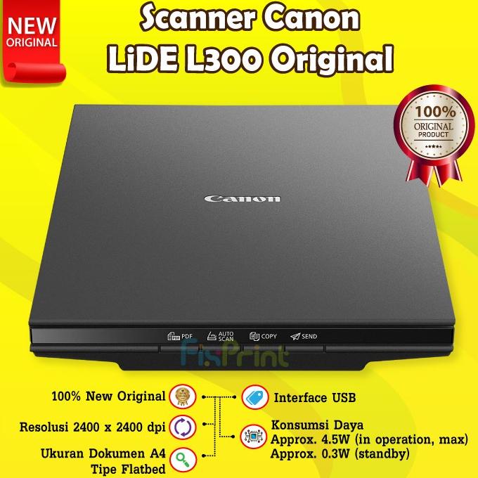 Jual Scanner Canon LiDE L300 Flatbed CanoScan A4 LiDe 300 Garansi Resmi ...