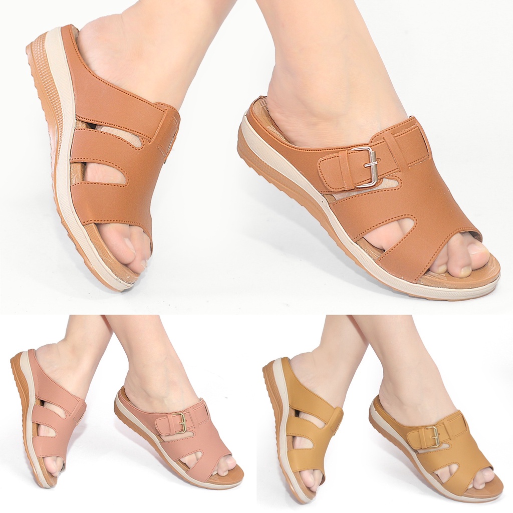 Sandal wedges hot sale wanita shopee