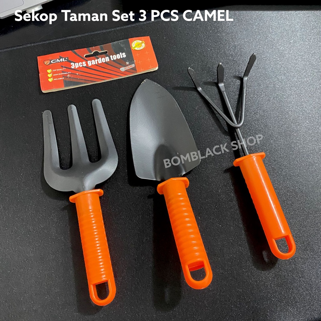 Jual Camel Sekop Taman Mini Set 3 Pcs Skop Garpu Garuk Gali Tanah