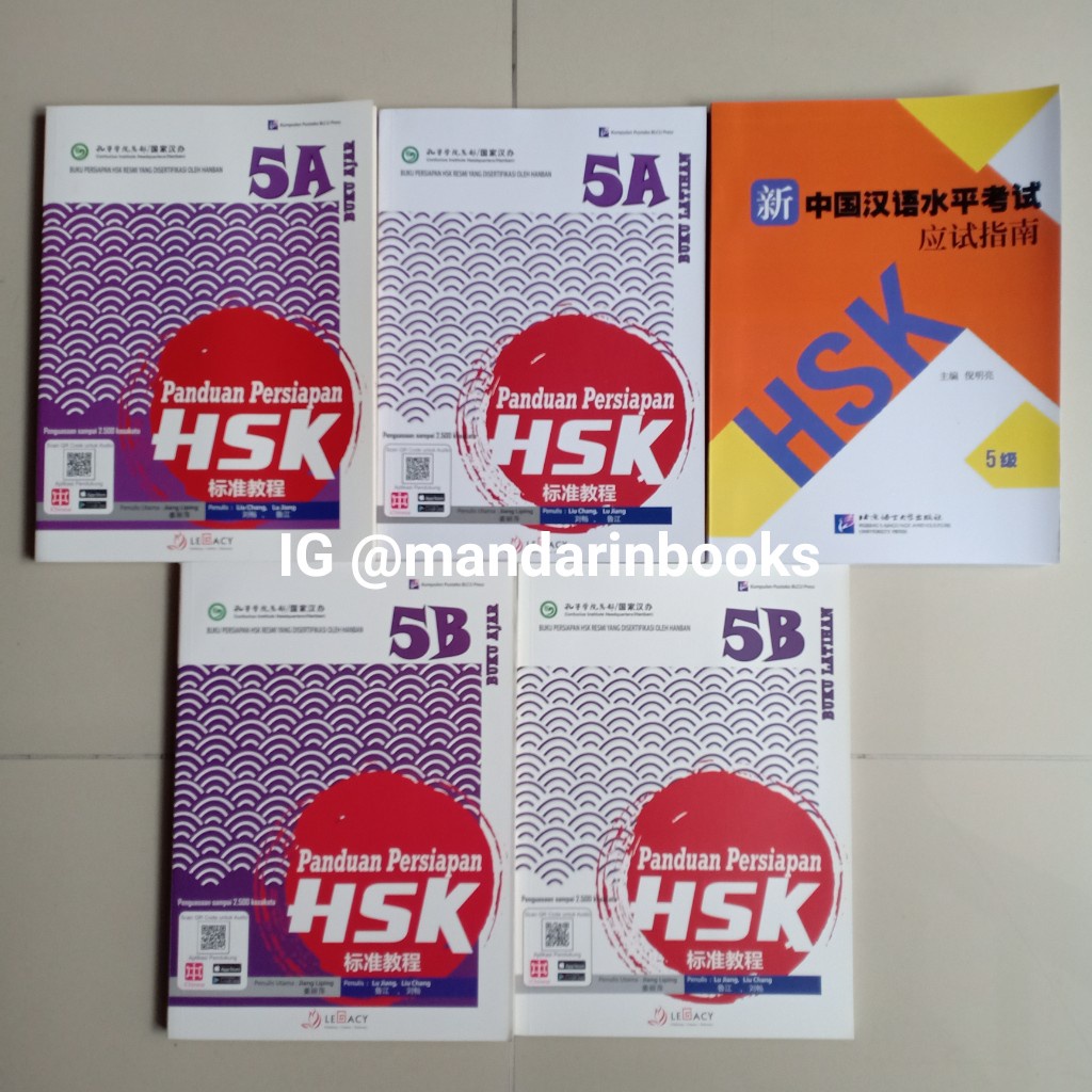 Jual Paket Buku HSK 5 Panduan Persiapan + Soal Ujian Tipe 3 (5 Jilid ...