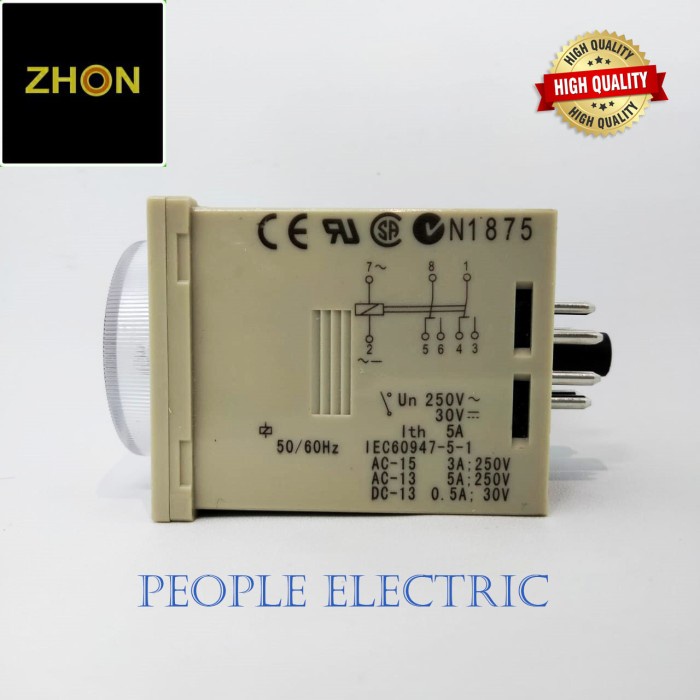 Jual Komponen Listrik Timer Zhon H3Cr-8A 220V 8 Pin | Shopee Indonesia