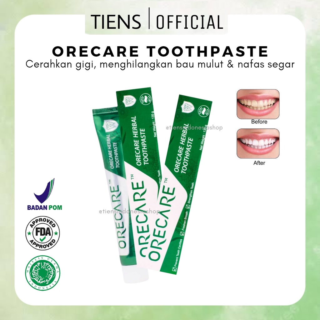Jual ORECARE Tiens pemutih gigi dan pembersih penghilang karang gigi ...