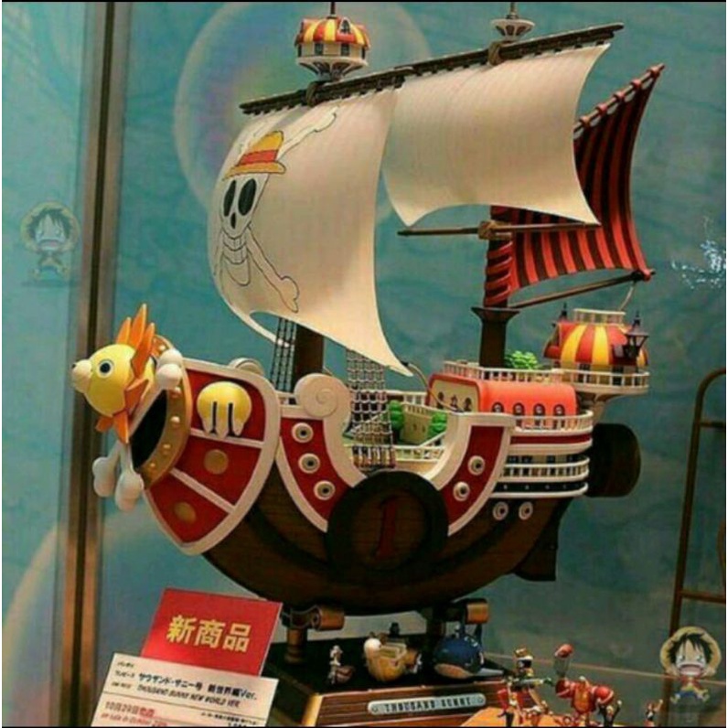 Action figure kapal one piece thousand sunny going merry grandship