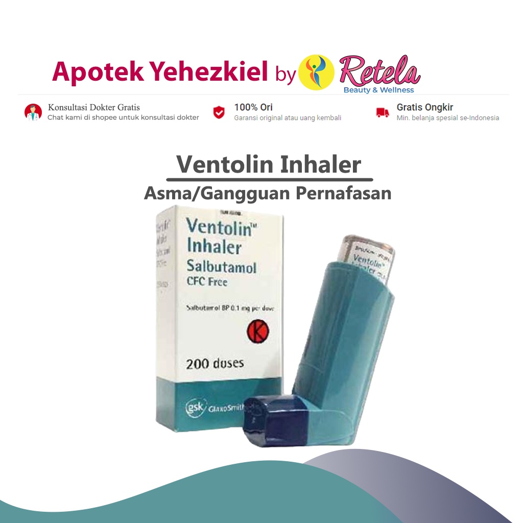 Jual VENTOLIN INHALER 100 MCG 200 DOSIS Shopee Indonesia