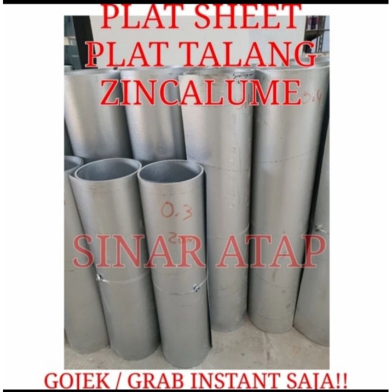 Jual Plat Talang Seng Talang Zincalume Tebal Mm Lebar Roll Panjang Meter Shopee