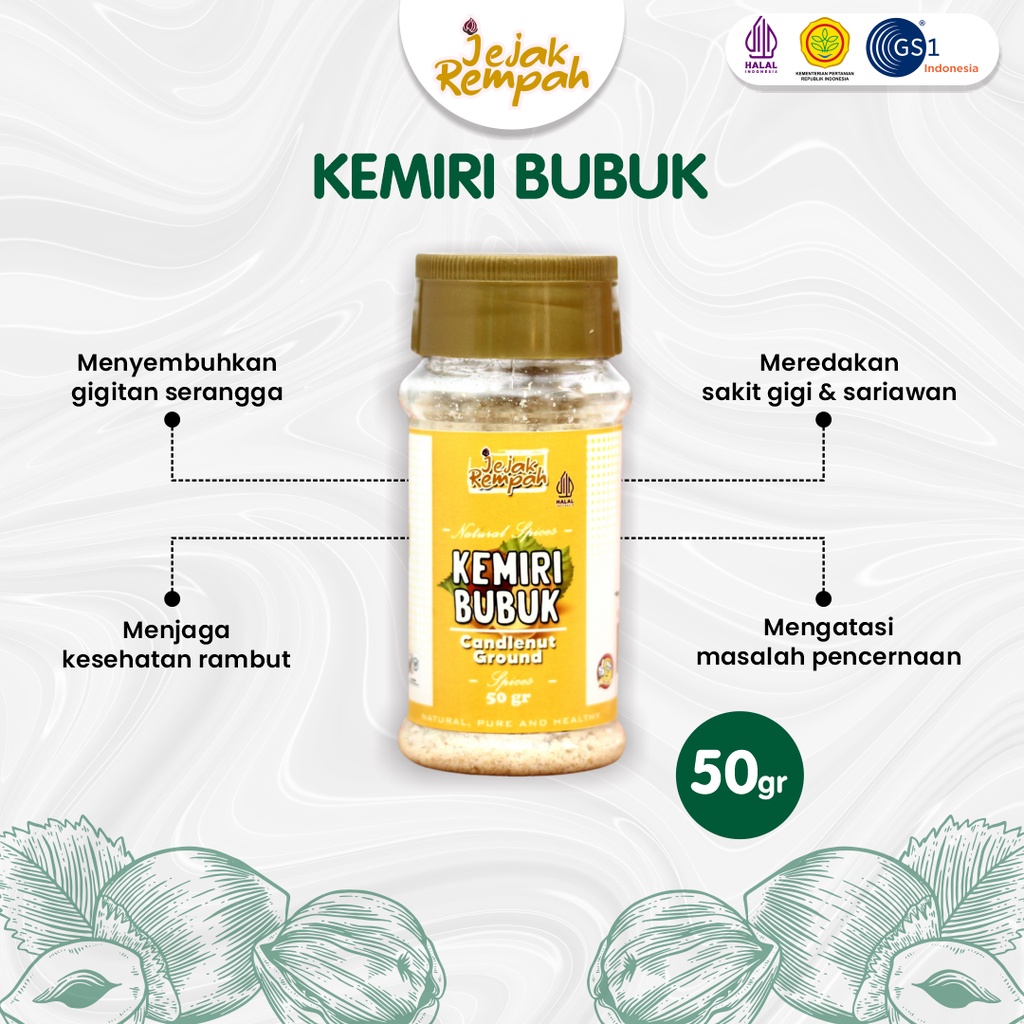 Jual Kemiri Bubuk Candlenut Powder 50 Gram Rempah Bubuk Bumbu Dapur ...
