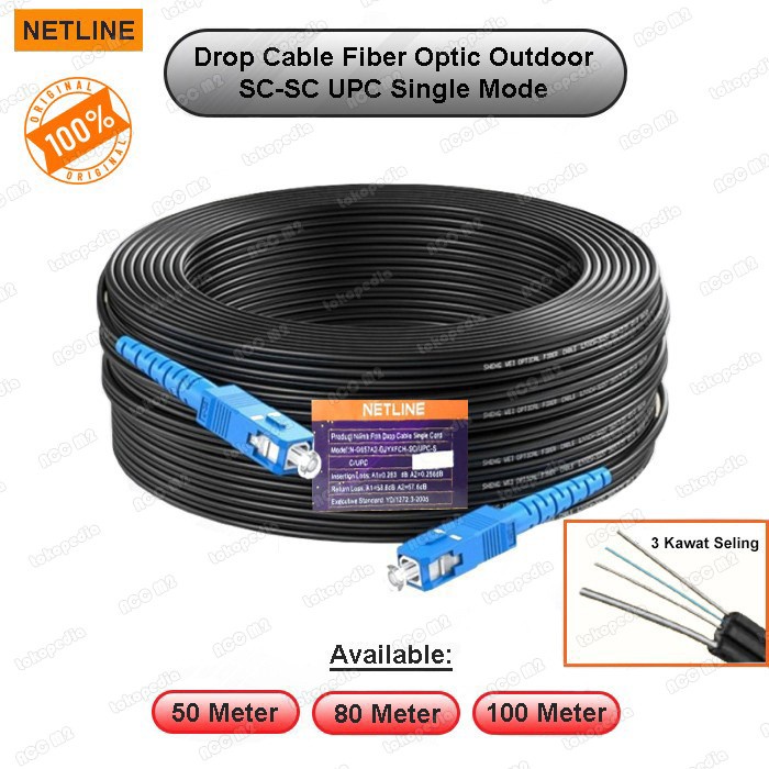 Jual Kabel Precon drop cable Fiber Optic 1 Core SC-SC UPC Single Mode ...