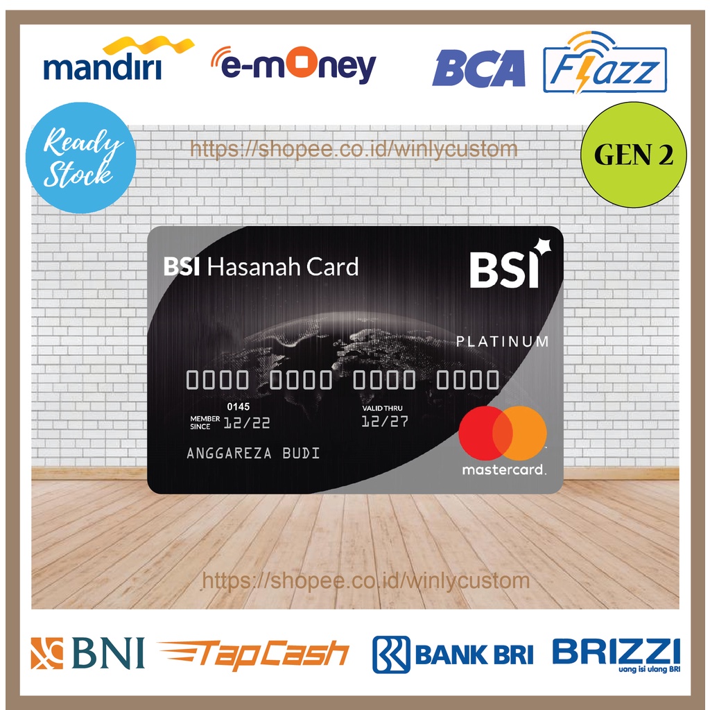 Jual Kartu Emoney E Toll Design 44 Debit Kredit Card E Money Mandiri Flazz Bca Gen 2 Bni Tapcash 9891