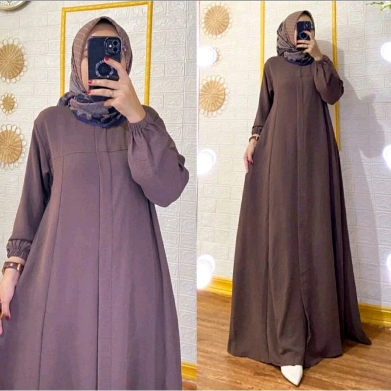 Gamis Maryam Crinkle Airflow Premium M-XXL