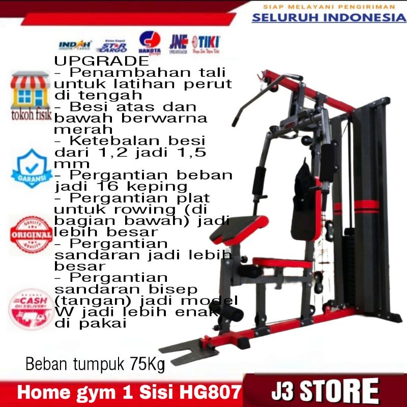 Jual Alat Fitness Home Gym 1 Sisi Alat Gym Multifungsi Homegym 1 Sisi ...