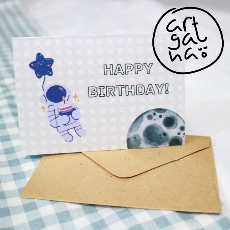 Jual Kartu Ucapan Ulang Tahun Greeting Card Birthday Card Aesthetic