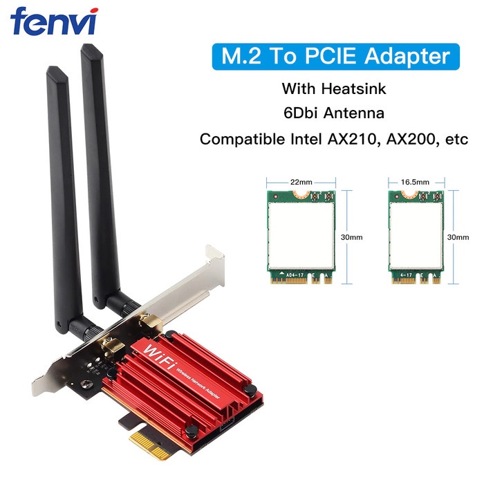 Jual PCIe WiFi Bluetooth Adapter PCI Express x1 Wireless Card AC 5 6 6E AX Shopee Indonesia