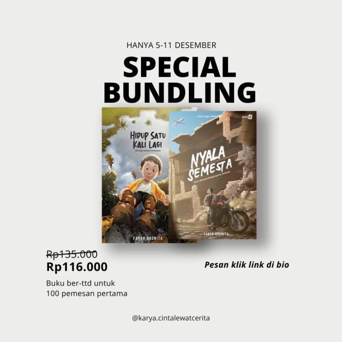 Jual Paket Buku Hidup Satu Kali Lagi Seni Tinggal Di Bumi Nyala Semesta Shopee Indonesia