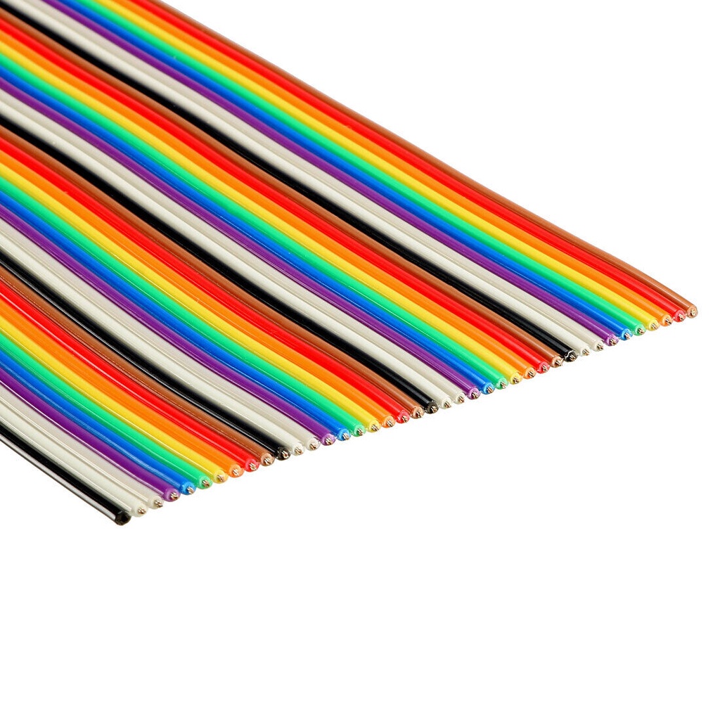 Jual Kabel Pelangi Dupont Wire Flat Flexible Rainbow Pita Ribbon PCB ...