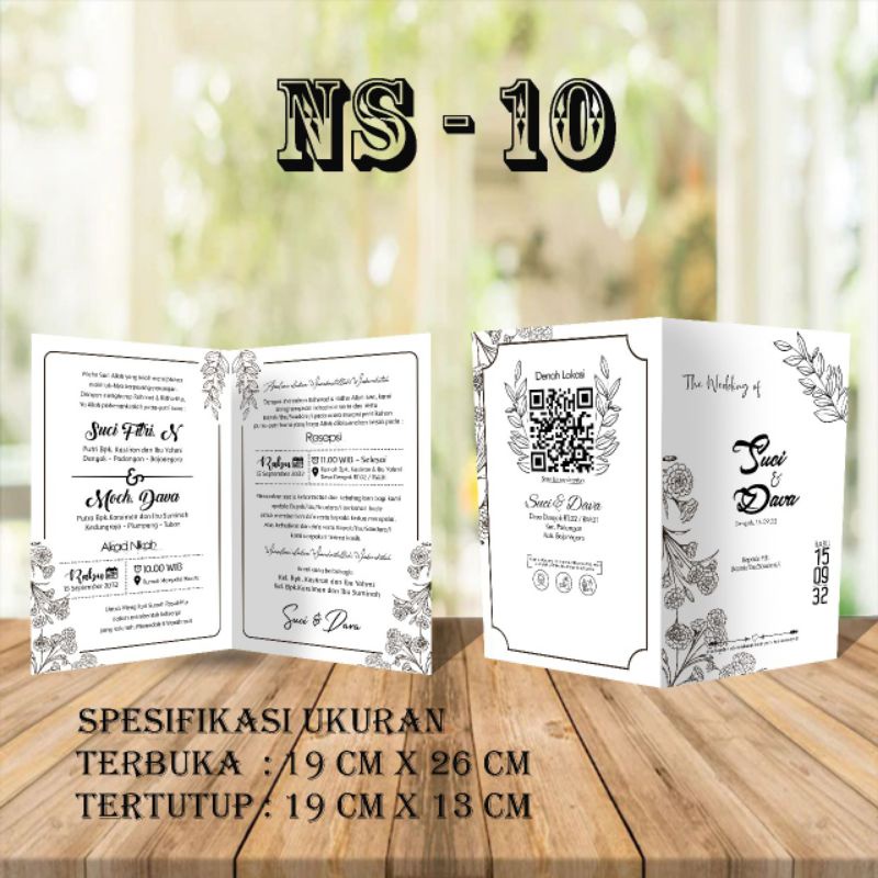 Jual Undangan Pernikahan Simpel / Undangan Elegant / Undangan