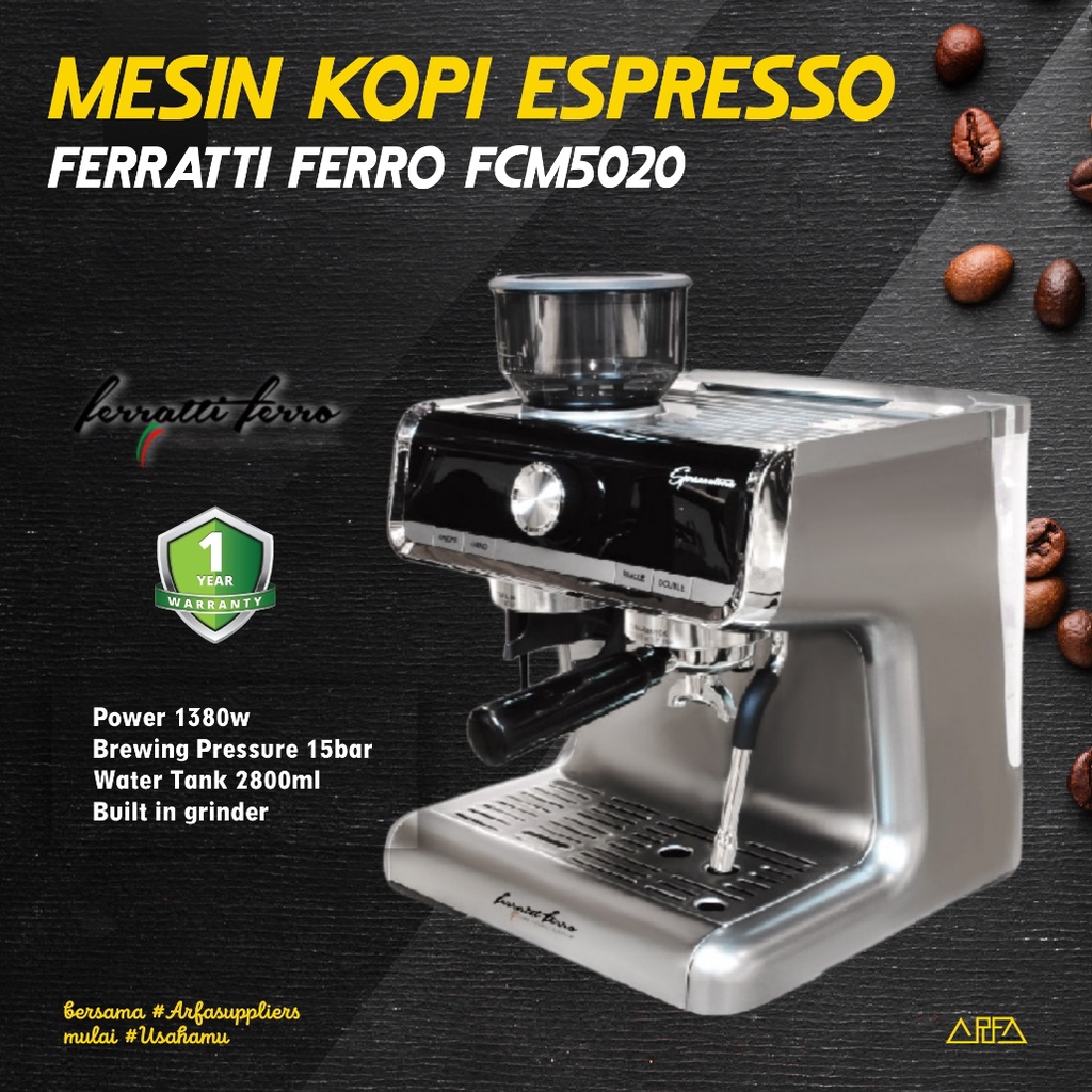 Jual Mesin Kopi Espresso Ferratti Ferro Fcm Garansi Shopee Indonesia