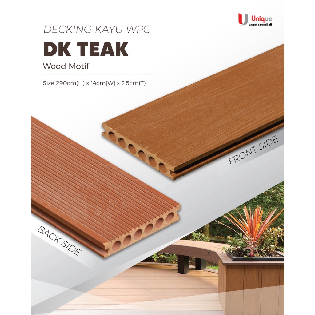 Jual Decking Wpc Lantai Kayu Taman Outdoor Lantai Kayu Decking Kolam