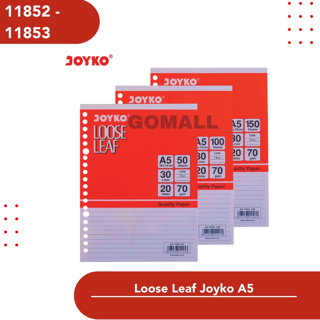 Jual Refill File Binder / Loose Leaf Isi Kertas Joyko isi 50 / 100 ...