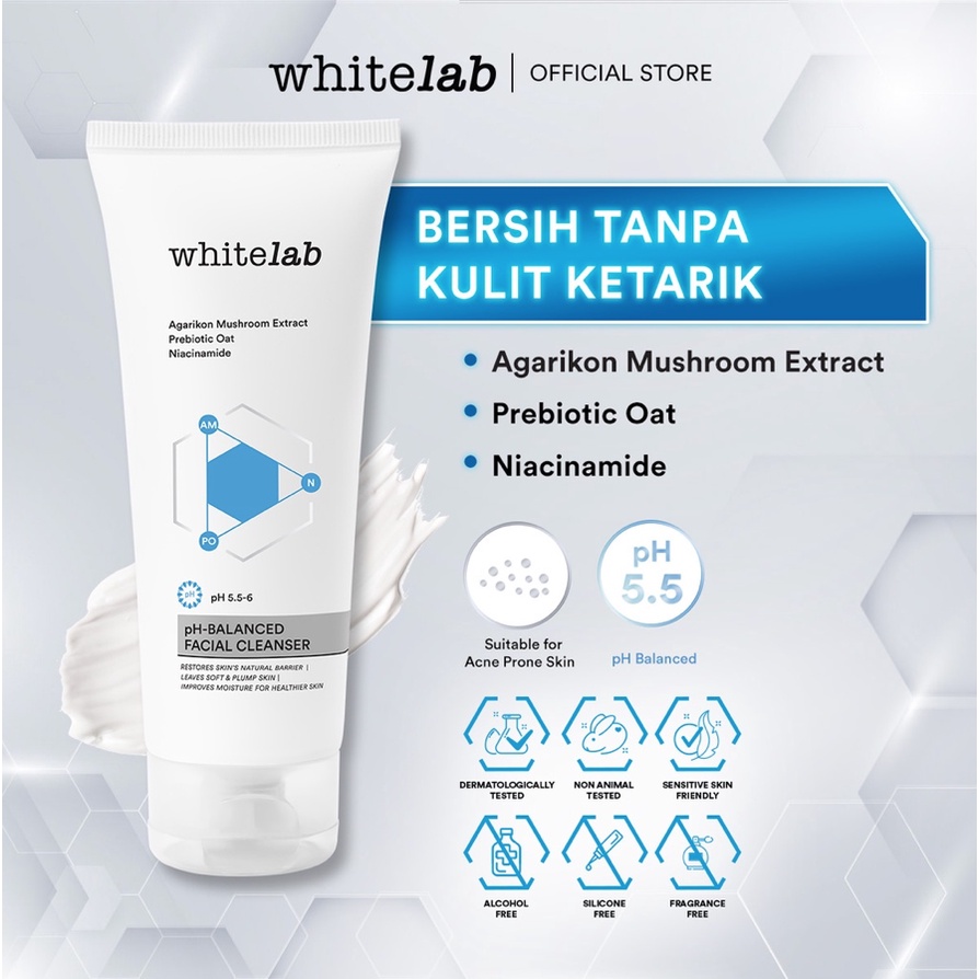 Jual Whitelab pHBalanced Facial Cleanser 100g Sabun Cuci Muka pH