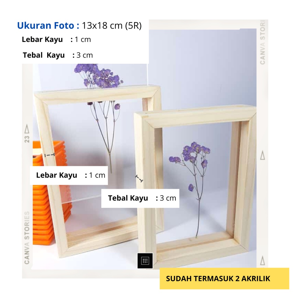 Jual Frame 5R 2 Sisi Bingkai Kayu - Frame Foto Double Glass | Shopee ...