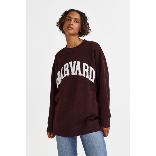 Jual Oversized Sweatshirt Harvard SWEATER OVERSIZE H M original Shopee Indonesia