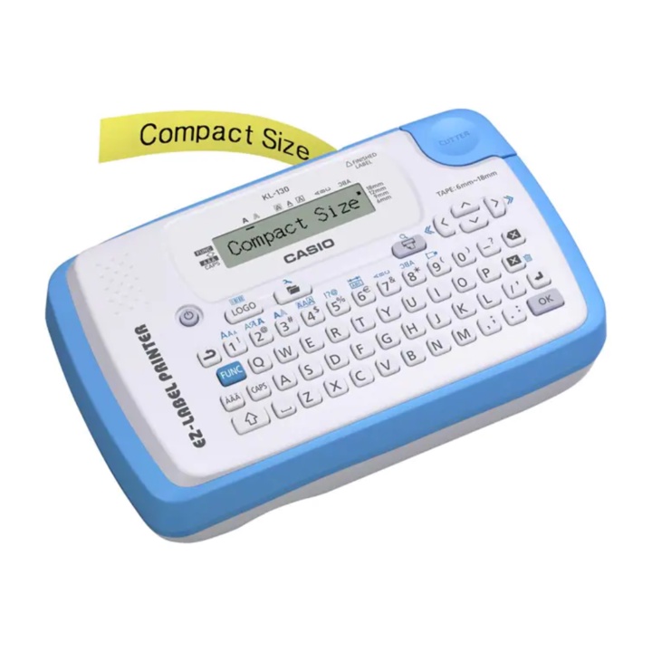 CASIO KL-130 - Cetak Label tulisan, simbol, angka - Label ukuran 6,9,12,18mm