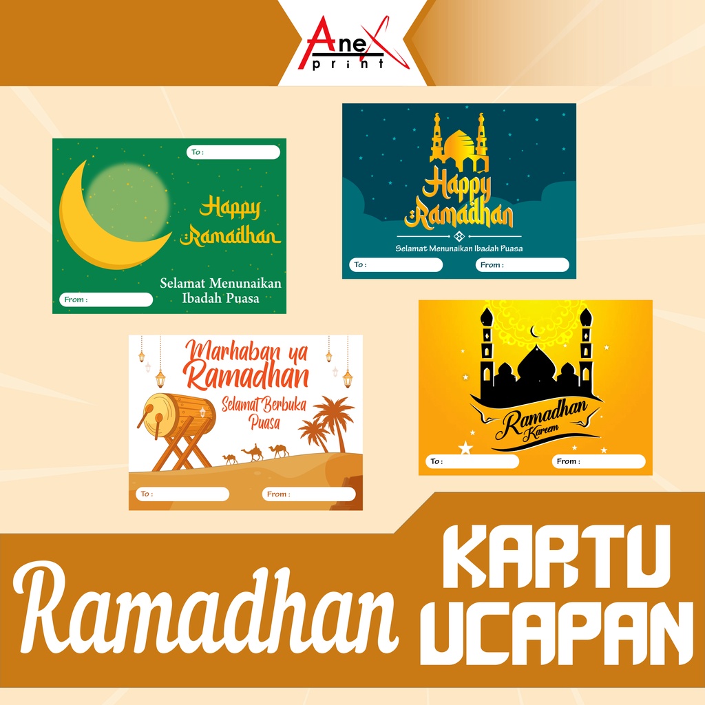 Jual KARTU UCAPAN RAMADHAN / KARTU UCAPAN PUASA RAMADHAN / GREETING