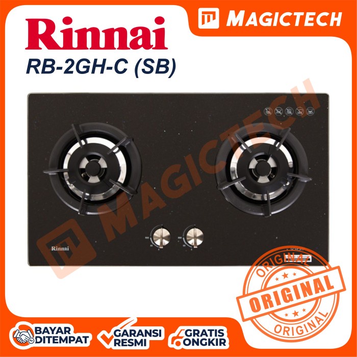 Jual KOMPOR TANAM RINNAI 2 TUNGKU RB-2GH-C (SB) - HITAM SPARKLING ...