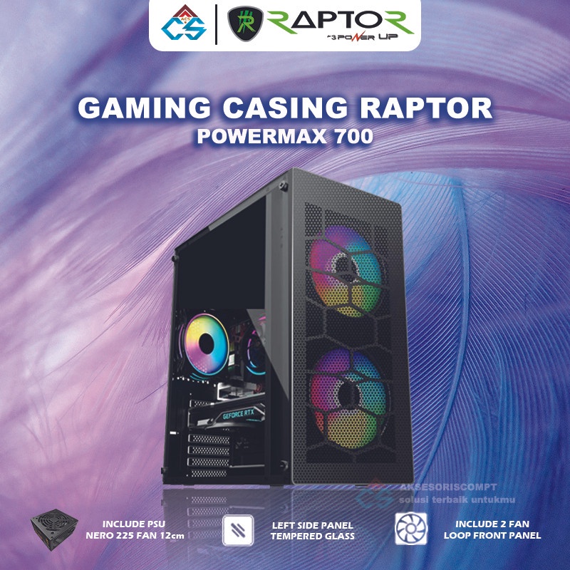 Jual Casing Gaming Pc Raptor Power Up Powermax Casing Gaming