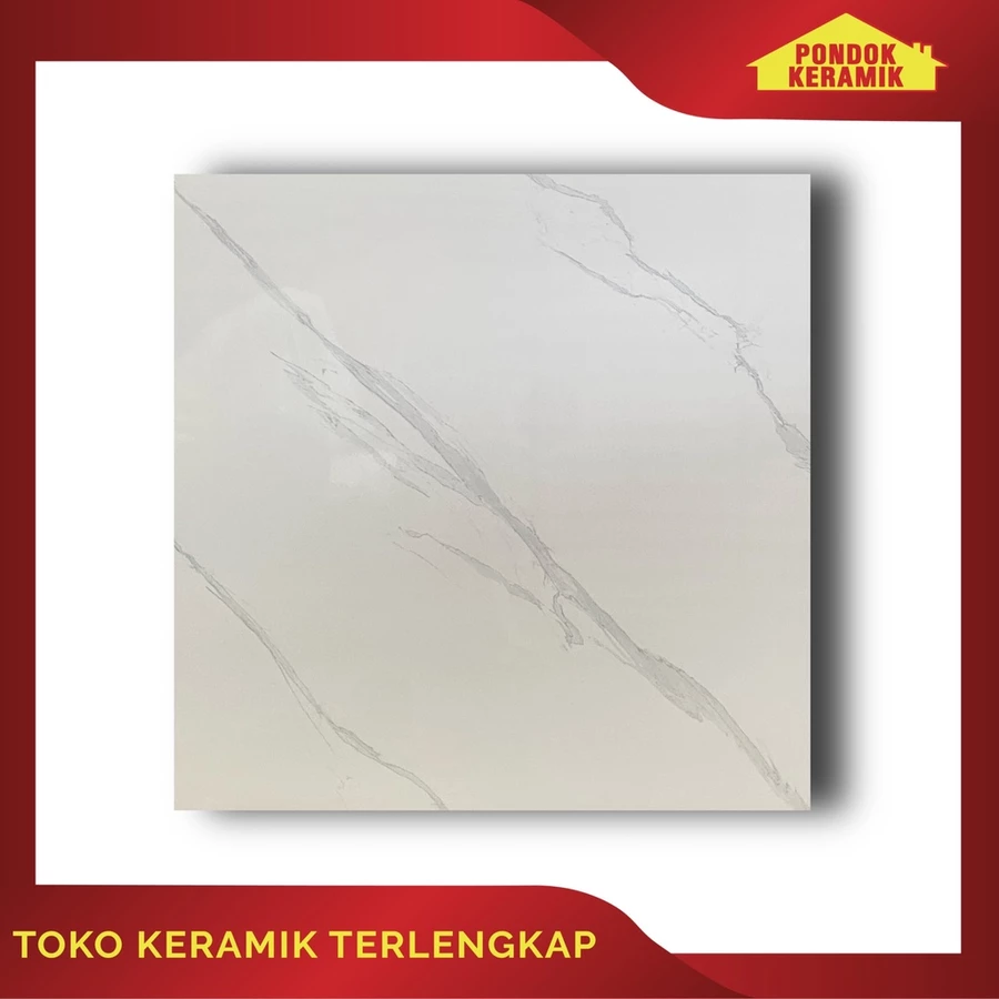 KERAMIK LANTAI AGATTE 60X60 AURA BIANCO