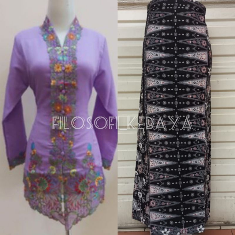 Jual Cod Setelan Kebaya Encim Betawi Kebaya Encim Bahan Katun Bordir Premium Kebaya