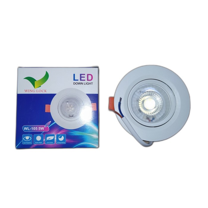 Jual LED DOWNLIGHT BULAT 5W WING LOCK & YOSHIMITSU - Sfretail | Shopee ...