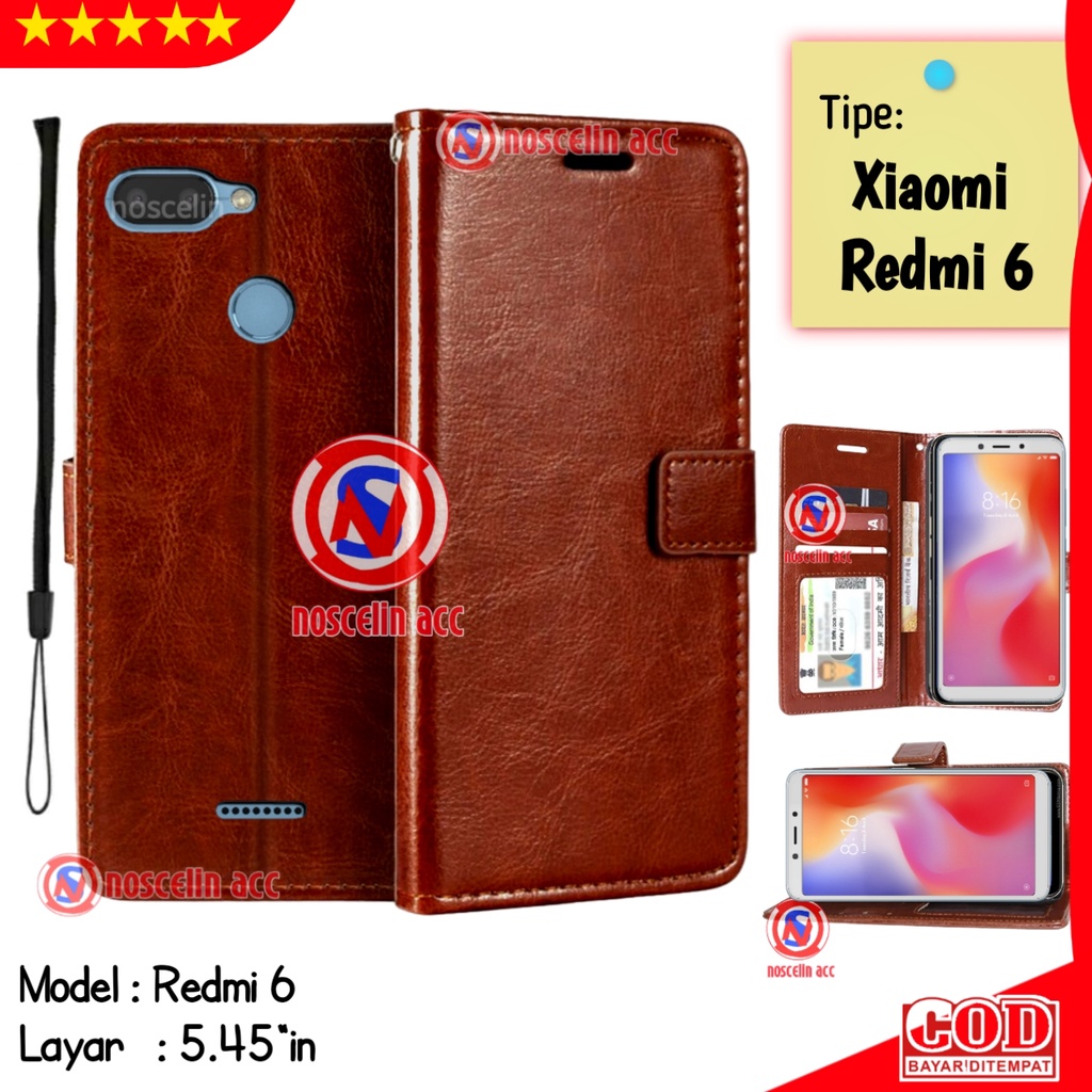 Jual Case Flip Cover Wallet Xiaomi REDmi Casing Headphone Hp