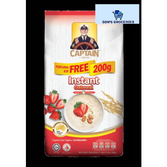 Jual Captain Oat Instant Oat Meal 800Gr + 200Gr (KEMASAN BARU) EXPIRED