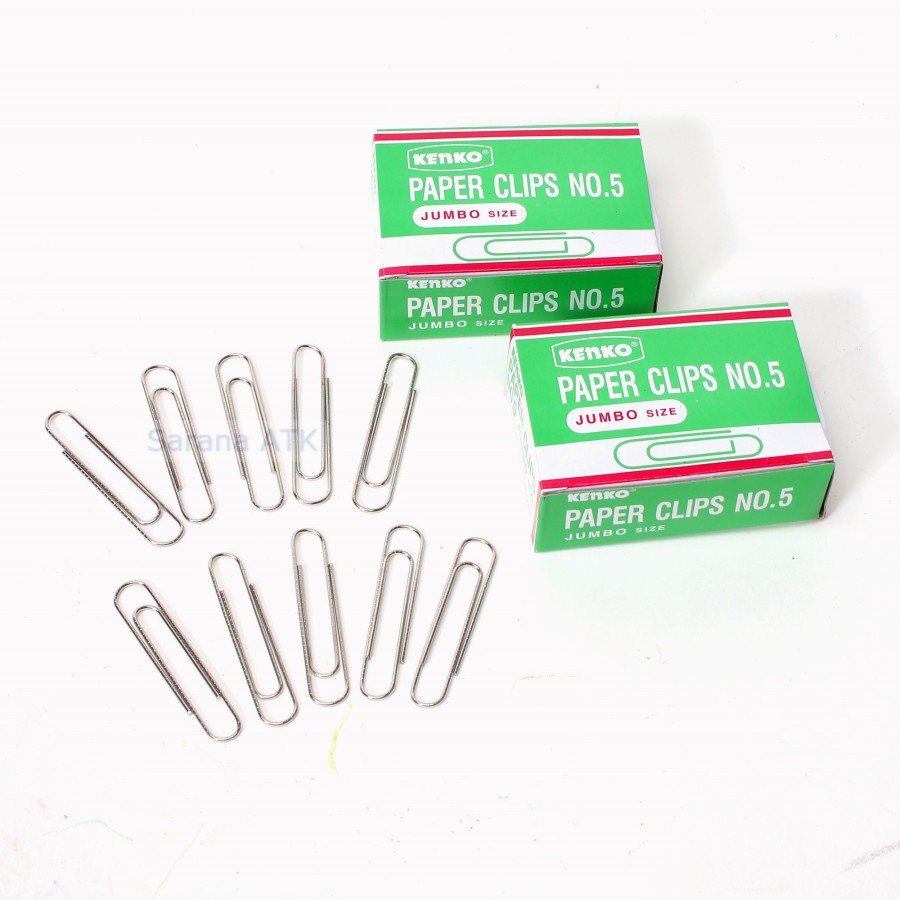 Jual KENKO PAPERCLIP NO.5 JUMBO PENJEPIT JEPITAN KERTAS BERKAS FILE ...
