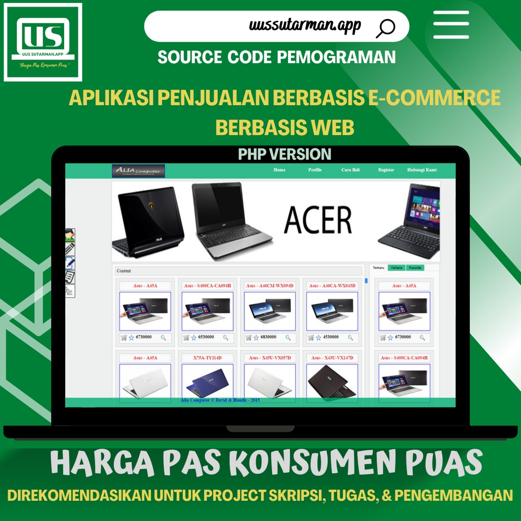 Jual Source Code Aplikasi Penjualan Berbasis E-commerce Php Mysql ...