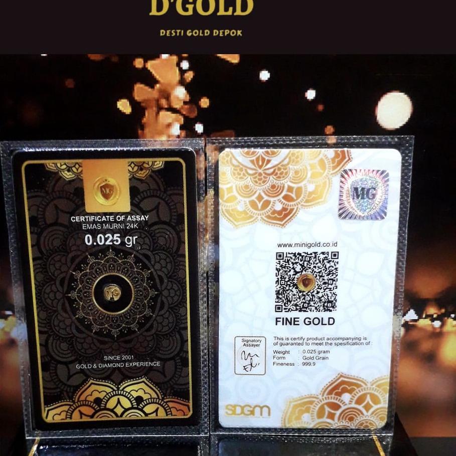 Jual SIA319 MINIGOLD 0,025 Gram Logam Mulia Emas 24 Karat / EMAS MINI