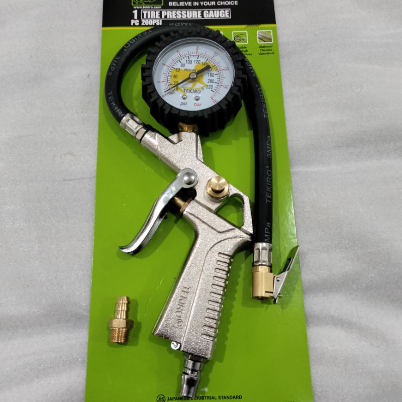 Jual TIRE PRESSURE GAUGE "TEKIRO" 3 FUNGSI 200PSI Alat Ukur Tekanan