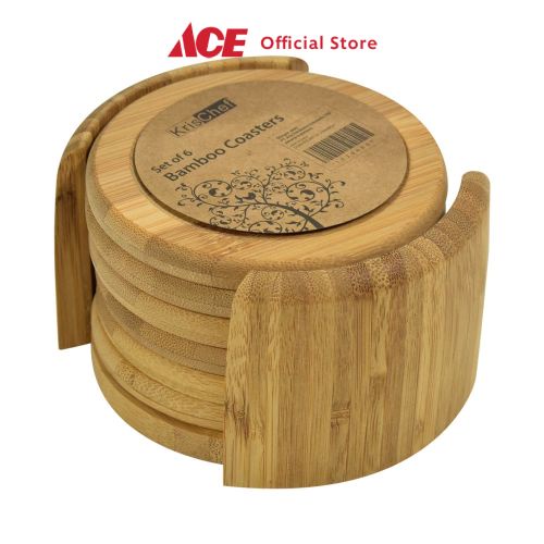 Jual Ace Kris Set 6 Pcs Tatakan Gelas Bamboo Coaster Alas Tempat Minum Perlengkapan Dapur Dining 6183