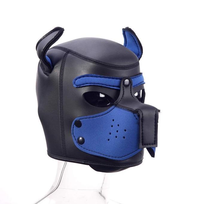 Jual 3D Dog Head Masks Neoprene Full Face Mask Puppy Hood Mask for Role ...