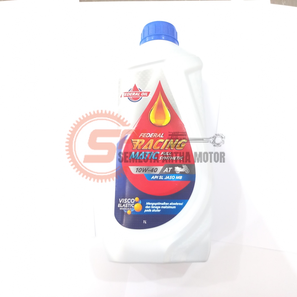 Jual Oli Federal Racing Matic Sae 10w40 Motor Matik 1L Nmax Aerox Pcx ...
